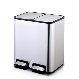 ELPHECO ELPH7712 分類腳踏緩降靜音垃圾桶, 不鏽鋼