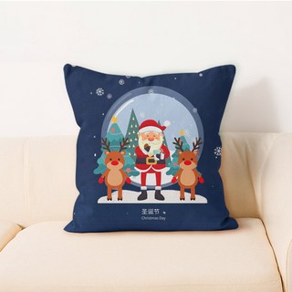 크리스마스 쿠션 솜포함 쇼파쿠션 북유럽 감성 파티 데코소품 인테리어 트리 산타클로스 눈사람 종소리벨 엘크 뿔사슴 차량용 등받이, 크리스마 무늬13호