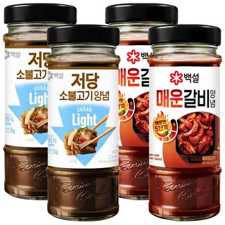 백설양념(저당소불고기490g+매운갈비양념490g), 2세트, 980g
