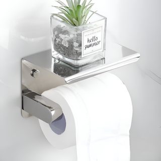 살림소담 스텐 욕실 화장실 화장지 무타공 휴지걸이, 실버, 1개