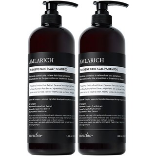 지루성두피 탈모증상완화 샴푸 약산성 힘없는 얇은모발 암라리치 두피트러블, 2개, 1L