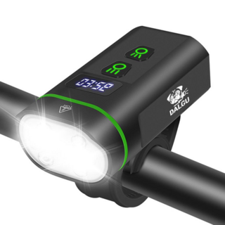 달구 자전거라이트 전조등 4000루멘 C타입 충전식 자전거 랜턴 고성능 전조등 보조배터리 기능 탑재 야간라이딩, 검정(블랙), 1세트