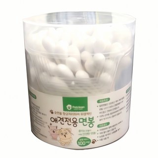 고양이 면봉 100개입 청소 도구 용품 동물 위생 반려동물 청결 관리 위생용품 애완동물, 단품