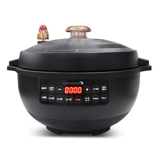 까사맘 4분 전기 압력밥솥 시즌2 누룽지 가마돌솥밥 1~6인용 홈쇼핑 정품, 블랙, 2.8L, 1개