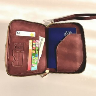 모브니 RFID 안티스키밍 지퍼 스트랩 여행용 여권 케이스