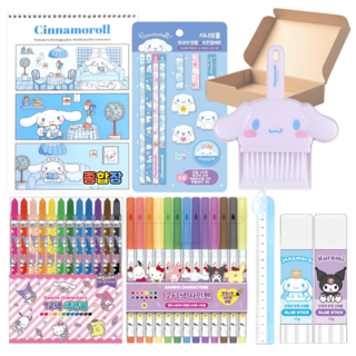 리오니즈 산리오 초등 입학 문구세트 여아 학용품 선물, 1개, 시나모롤