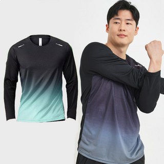 액티브온 남성 쿨티셔츠 여름 냉감 스포츠 기능성 반팔 긴팔 티셔츠 2종 세트