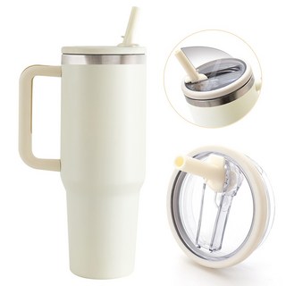 LJL 대용량 스텐리스 텀블러 1180ml/887ml/591ml 보온보냉 텀블러, 1개, 1.18L, 베이지