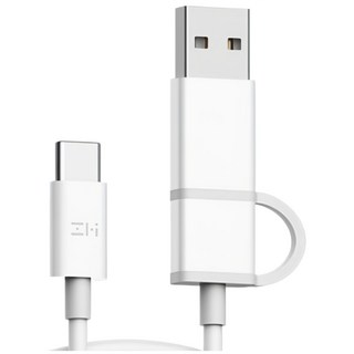 紫米 ZMI C to C to A 快充線 充電線 傳輸線 PD QC3.0 快充 小米 iPhone16, 白色, 1條, 100cm