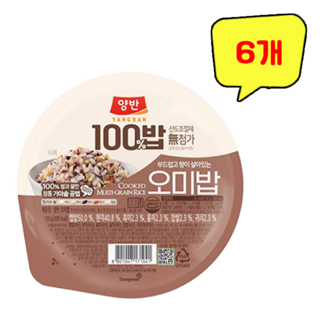 양반 100밥 오미밥, 130g, 6개