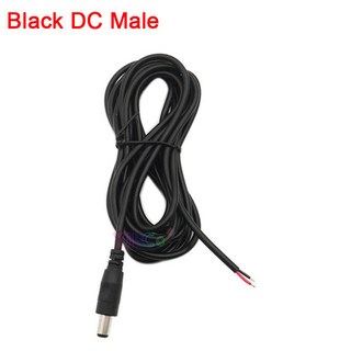 0.5m 1 m 2m 3m 5m 10m 5.5*2.1mm DC 암 및 수 잭 어댑터 케이블 커넥터 전원 공급 장치 플러그 흰색/검정색 연장 와이어, Black DC Male, 5m, 1개