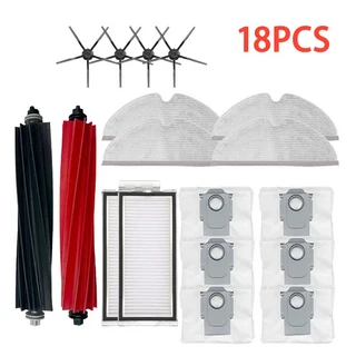 Roborock Q8 Max Pro 로봇 진공 청소기 액세서리 메인 브러시 Hepa 필터 먼지 봉투 교체 부품, 04 18pcs