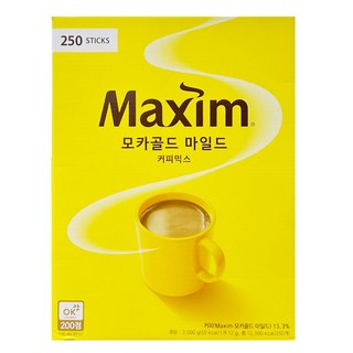 맥심 모카골드 250T, 12g, 250개입, 4박스