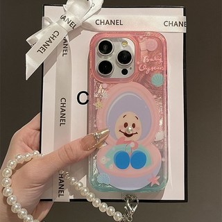 保護殻 粉色錫紙紋牡蠣寶寶iPhone手機殻蘋果新款promax少女心潮