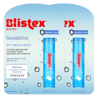 Blistex 블리스텍스 센시티브 립밤, 무색(무향), 4.25g, 2개