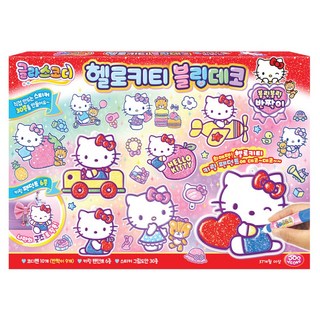 헬로키티 블링데코 글라스코디 물감 펜던트 스티커 만들기, 1개