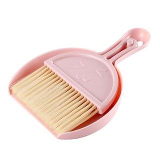 쓰레받기 빗자루 세트 2P 미니 쓰레받기 책상 빗자루 사무실 초등 입학, 그레이 2P 00292JJC, 1개