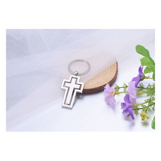 利百加禮品生活館 旋轉十字架鑰匙圈 基督教禮品, 1個, 旋轉十字架(沒有盒子、opp袋包裝)