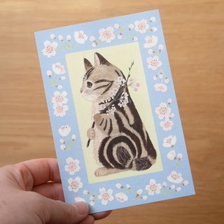 日本4legs插畫家明信片，圖畫書中的貓咪主題，精美設計，傳遞溫馨祝福與美好心意, 1個