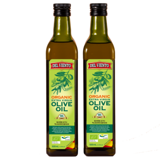 델비엔토 스페인산 엑스트라버진 유기농 올리브유 500ml 냉압착 올리브오일, 2개