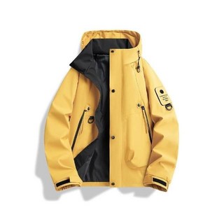 防風保暖防潑水運動外套 連帽大碼機車外套 春秋戶外登山機能風衣 男女寬鬆輕量休閒工裝夾克