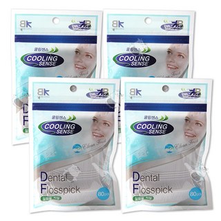 케이비 쿨링센스 일회용치실 80개입, 4개