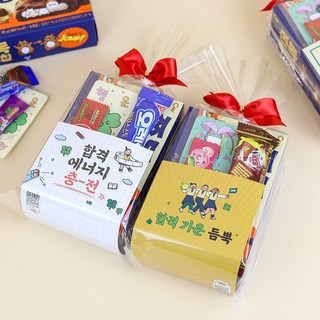 수험생 합격 응원 행운 부적 간식팩, 3세트, 혼합