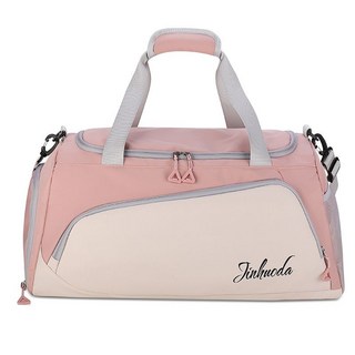 健身包女運動雙肩揹包，多功能帶鞋倉大容量防水手提包，旅行游泳適用, 櫻花粉, 1個