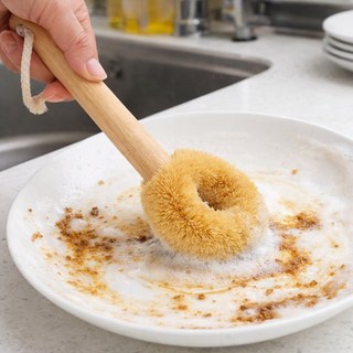 천연 야자모 키친 브러쉬 다용도솔 야채과일 세척솔 설거지솔, 1개, 미니