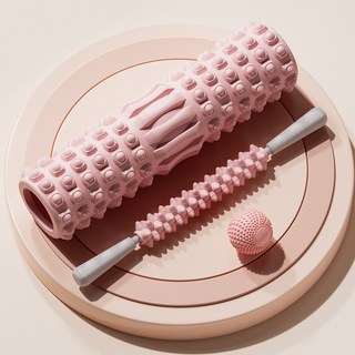 은성 홈트 폼롤러 마사지스틱 마사지볼, 핑크, 1세트