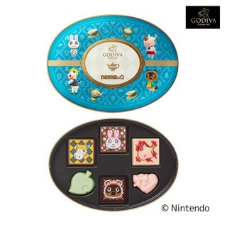 2026 발렌타인 고디바 동물의숲 어소트먼트 미니 블루캔 6알입, 단품