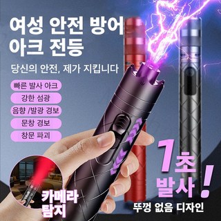 Mochae 호신용 전기충격기 휴대용 호신 충격기 여성 호신용품 자기방어 조명 강력충격 미니 호신무기 카메라 감지 깨진 창문 손전등, 레드