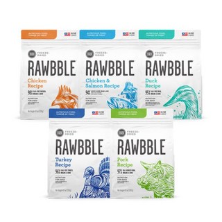 빅스비 러블 동결건조사료 340g [치킨 칠면조 오리 돼지 치킨&연어], 돼지 340g