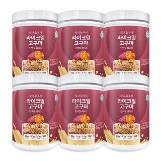 오늘부터 라이크밀 고구마맛 단백질 쉐이크 프로틴 맛있는 식사대용 한끼 대용량 파우더, 6개, 450g