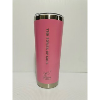 美樂美事304不銹鋼星樂杯 700ml 不銹鋼保冰杯 不銹鋼飲料杯 不銹鋼水杯 不銹鋼咖啡杯, 櫻花粉色, 1個