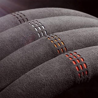 원형공용 제네시스BH330 알칸타라샤무드 차량 핸들커버 고급 열선전달 그립감, 블랙