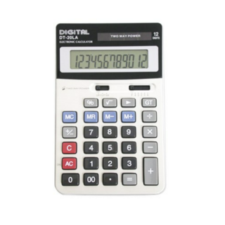 계산기 DT-20LA 전자계산기 12자리 사무용 탁상용, 4개