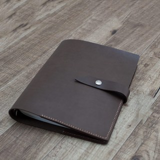 Be Two 深咖色A5手縫筆記本 頭層牛皮封面手工筆記本 台灣製造商務筆記本, 1個