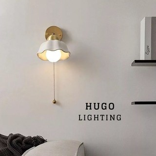 雨果燈飾 奶白透光陶瓷燈罩壁燈 附開關 過道燈 北歐臥室床頭燈 玄關燈 咖啡餐廳黃銅陽台燈 吧檯燈 底盤, 底盤 / 有拉鍊開關