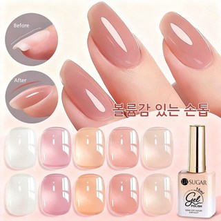 [시럽 젤네일] 젤네일 5종 세트 아이스 클리어 볼륨 네일 민낯처럼 자연스러운 컬러 빌더젤, 1개, 15g, JR03+JR04+JR05
