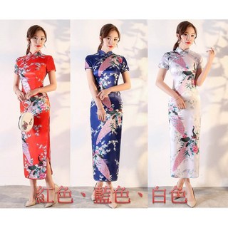 復古改良旗袍 高衩禮服 主持服 中國風表演服