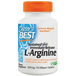 Doctor's BEST 左旋精胺酸雙層錠, 120顆, 1罐