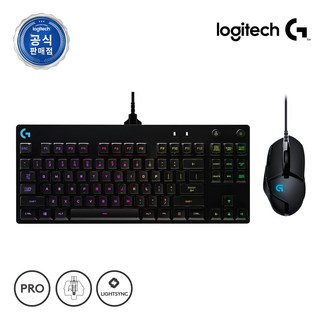 로지텍코리아 G PRO SET [지프로 키보드 G402 게이밍 마우스], 텐키리스, 블랙, G PRO (청축) + G402