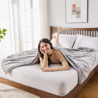 극세사 전기요 130*180cm, 그레이