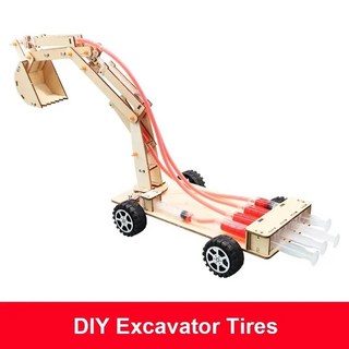 유압 굴삭기 DIY 학생 기술 소규모 생산 과학 및 교육 장난감 모델 과학 실험 장난감, Excavator 2, 3) Excavator 2