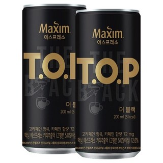 티오피 맥심 더 블랙 커피, 200ml, 36개