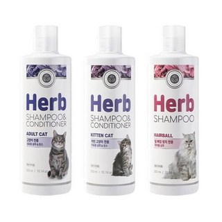 펫퍼스 고양이 허브 헤어볼 샴푸 300ml 고양이샴푸 고양이목욕 반려동물샴푸 고양이약용샴푸, 샴푸 린스 성묘용