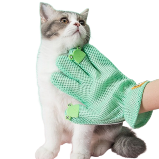 알뜰펫 고양이장갑빗 털갈이장갑 죽은털제거 청소빗 힐링, 민트, 1개