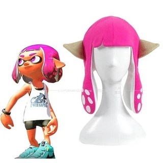 게임 잉클링 오징어 코스프레 귀여운 모자 겨울 발라크라바 할로윈 파티 성인 의상 선물, A. One Size, 6. Short rose red-35cm, 1개