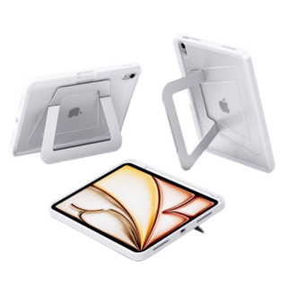 오드밤 메탈 듀얼 스탠드 커버리스 아이패드 케이스, 화이트, 1개